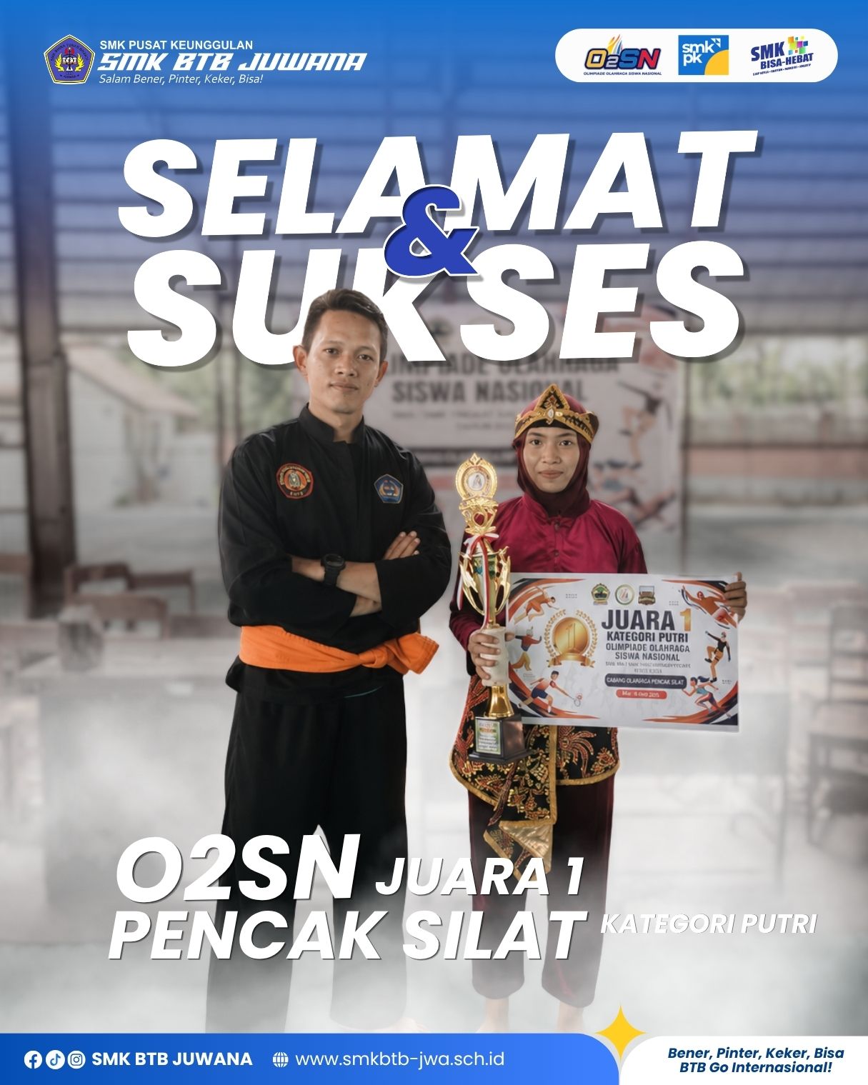 JUARA 1 O2SN PENCAK SILAT KATEGOTI PUTRI