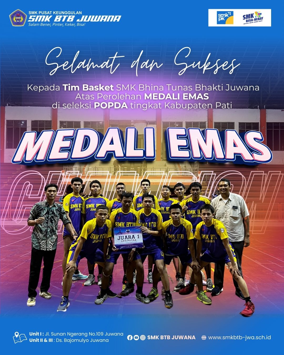 Tim Basket SMK Bhina Tunas Bhakti Juwana